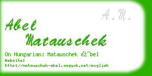 abel matauschek business card